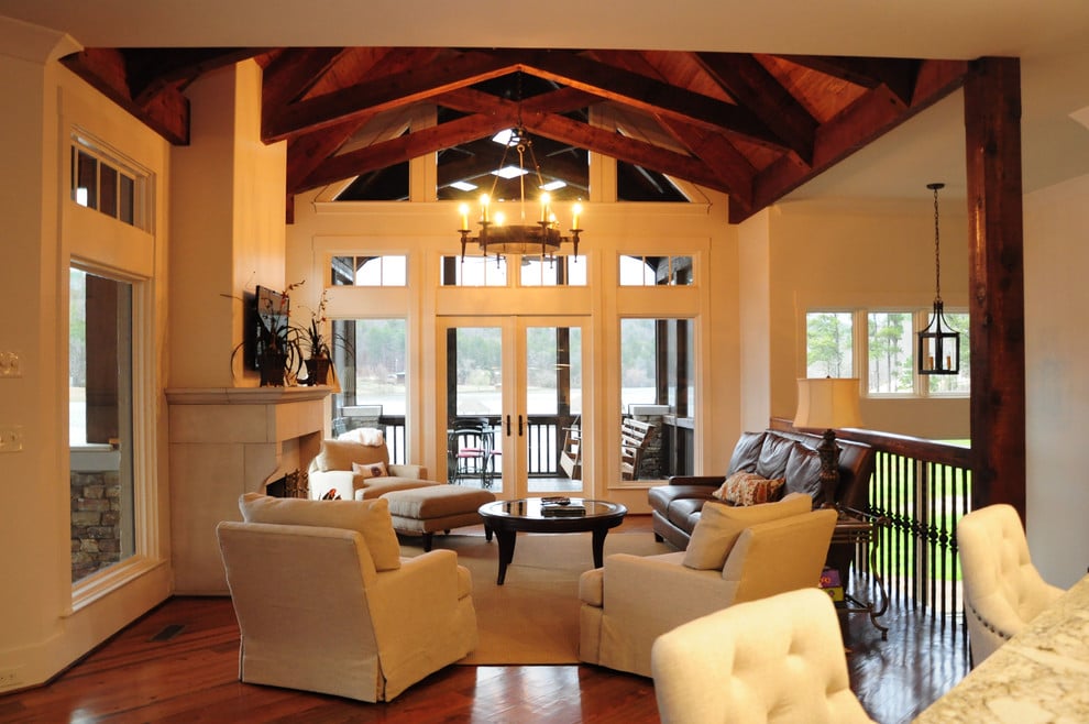 large living area with open ceiling from Taylor Burton Company Custom Homes